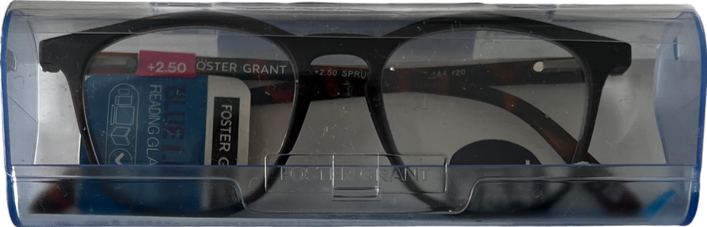 Foster Grant  Spruce Lenses Reading Glasses  Black +2.5