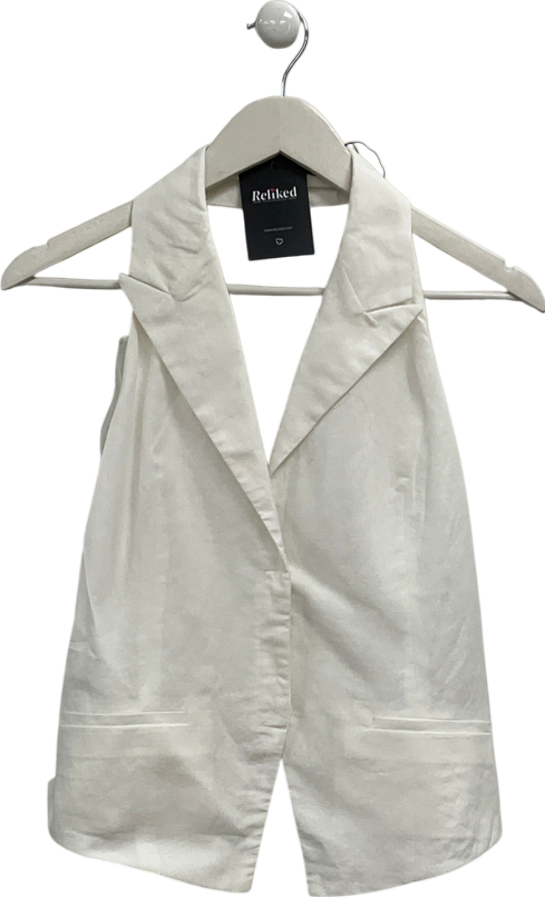 ZARA White Waist-coat UK S
