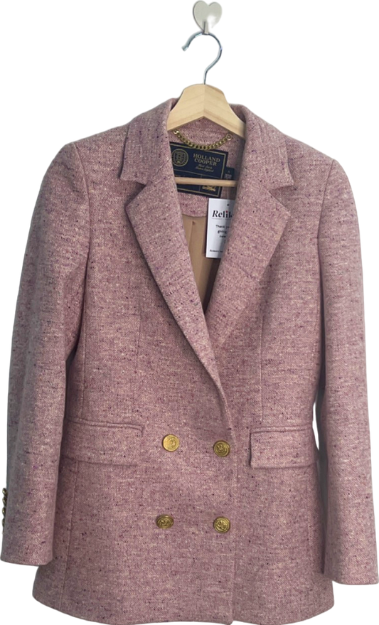 Holland Cooper Pink Tweed Blazer UK 6