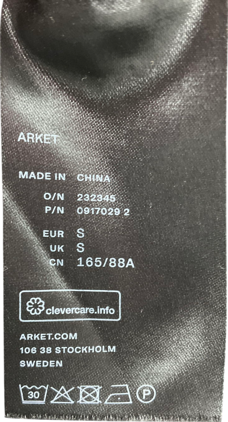 Arket Black Wool Blend Off-shoulder Top UK S