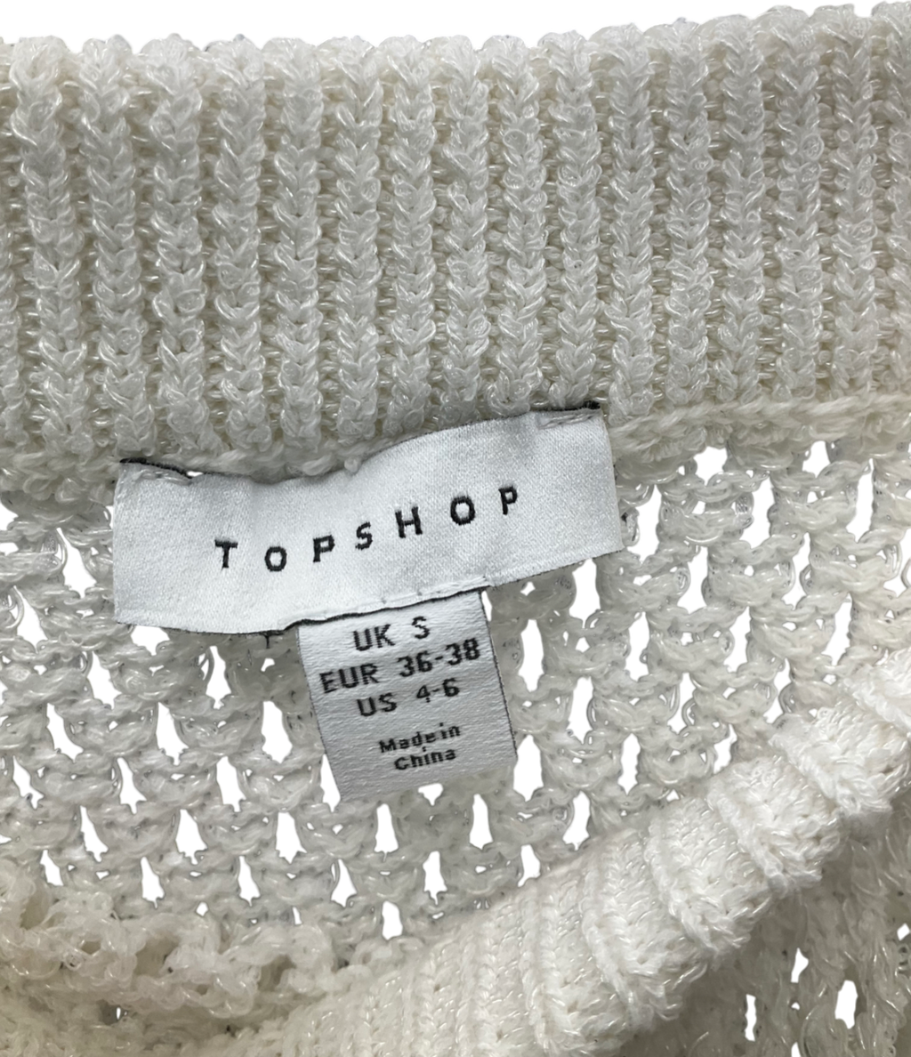Topshop Cream Crochet Maxi Skirt UK S