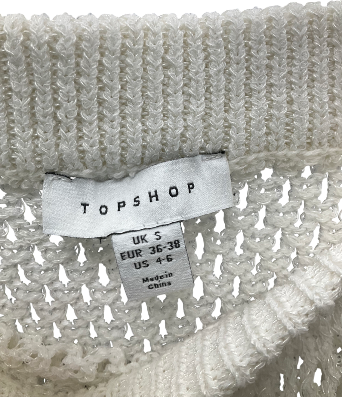Topshop Cream Crochet Maxi Skirt UK S