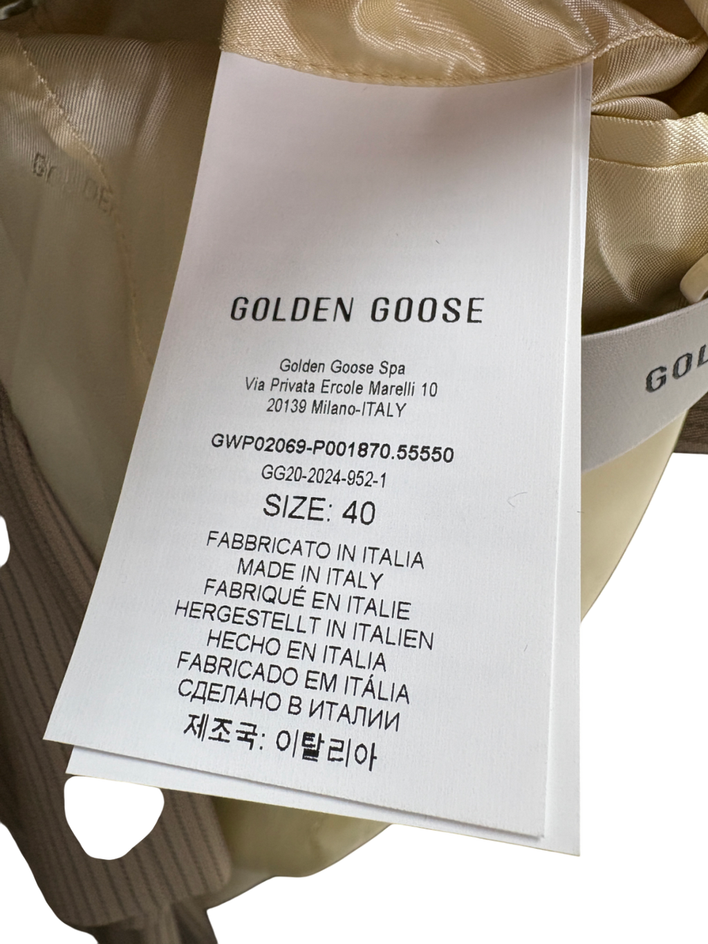 Golden Goose Beige Single Breasted Pinstriped Jacket And Trousers Suit UK XS