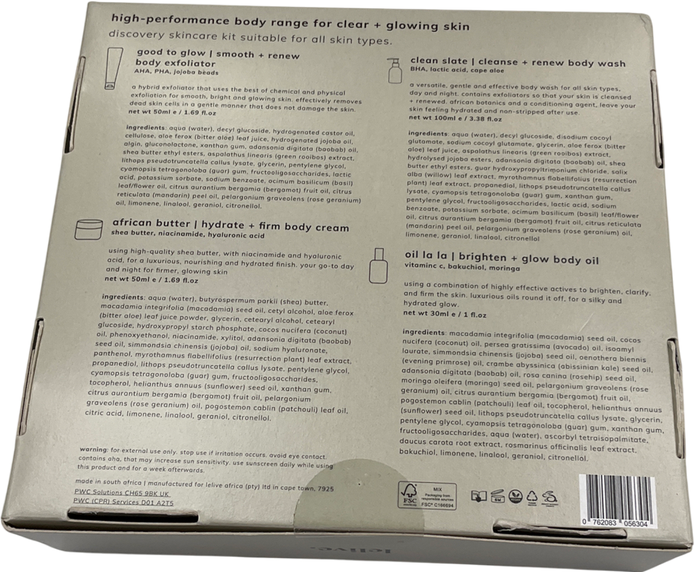 lelive Body Glow Up: Mini Edition | 4-piece Gift Set