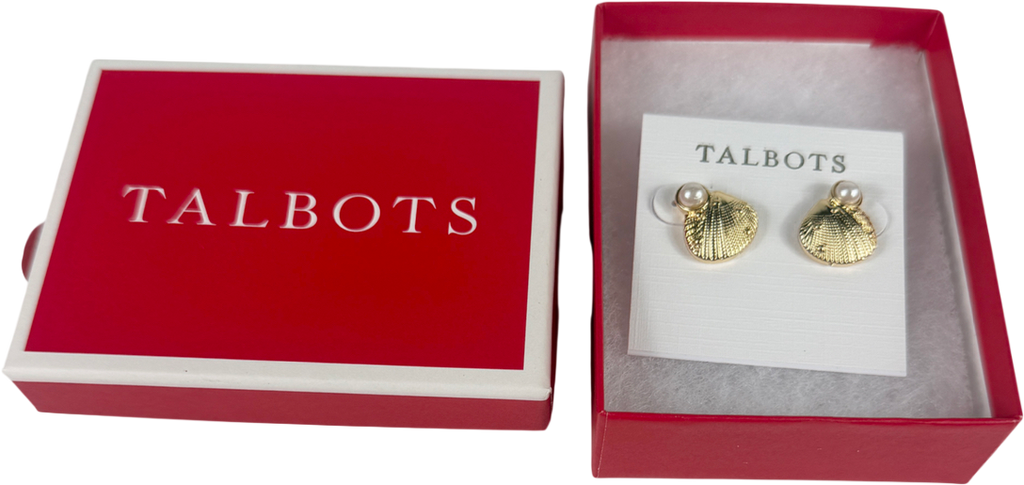 Talbots Metallic Seabrook Shell Earrings