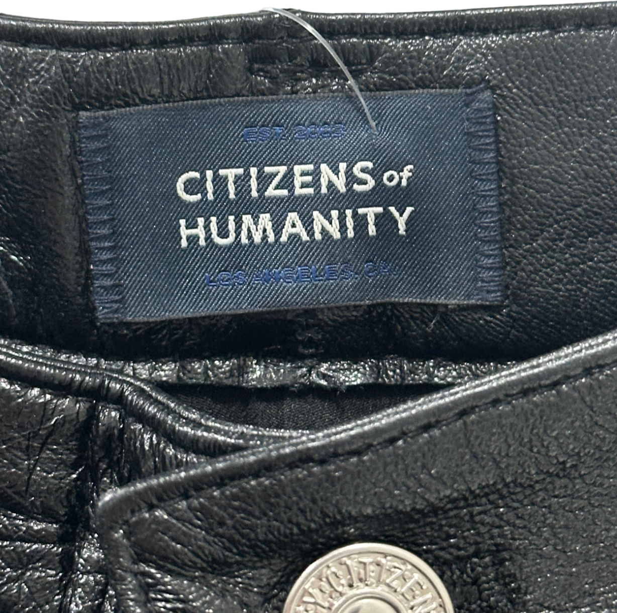 Citizens of Humanity Black Leather Trousers Size 23