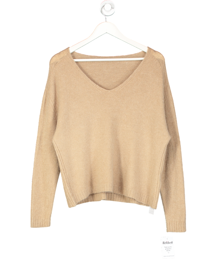 No.1 George Street Beige Charlie Knit In Camel UK S
