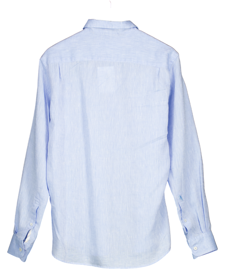 Beaufort & Blake Blue 100% Linen Shirt UK M