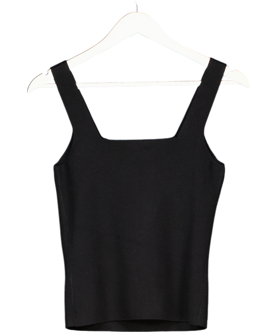 REISS Black Harper Square Neck Knitted Vest UK M