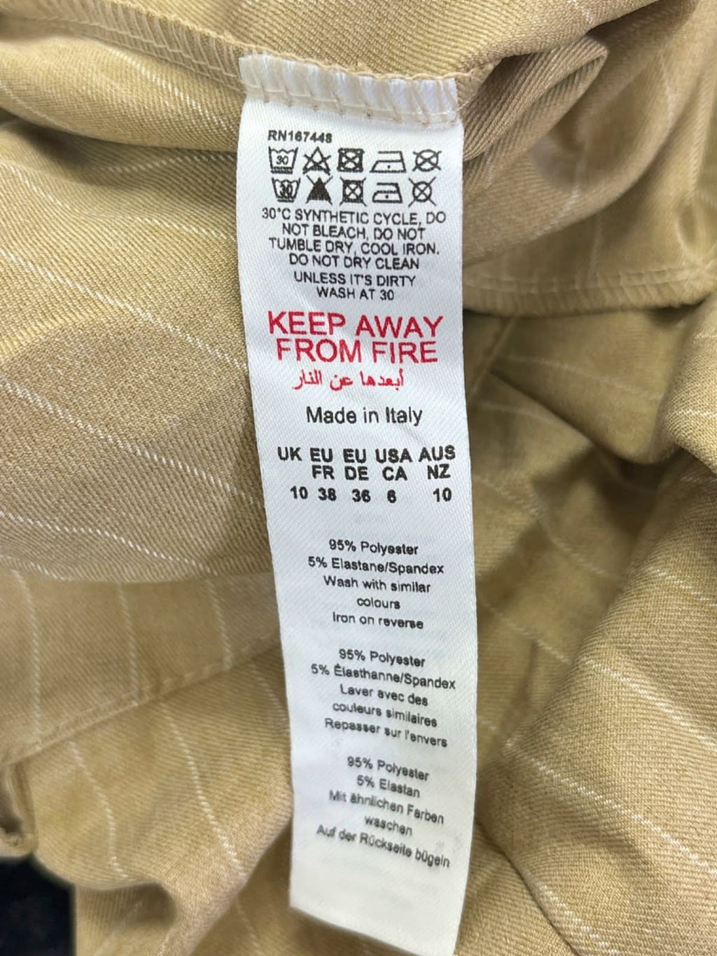 Boohoo Beige Cargo Shorts UK 10