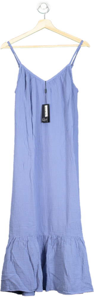Rails Periwinkle Blue Jennica 100% cotton Double Gauze Strappy Dress UK S