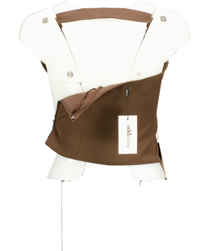 OddMuse Brown Ultimate Muse Halter Top UK XS