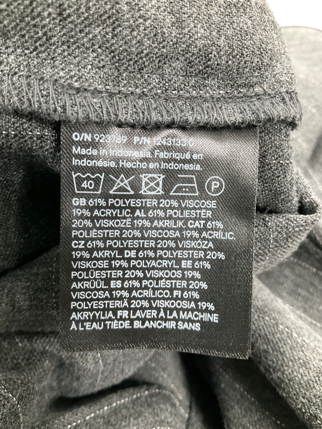 H&M Grey Pinstripe Shirt UK L