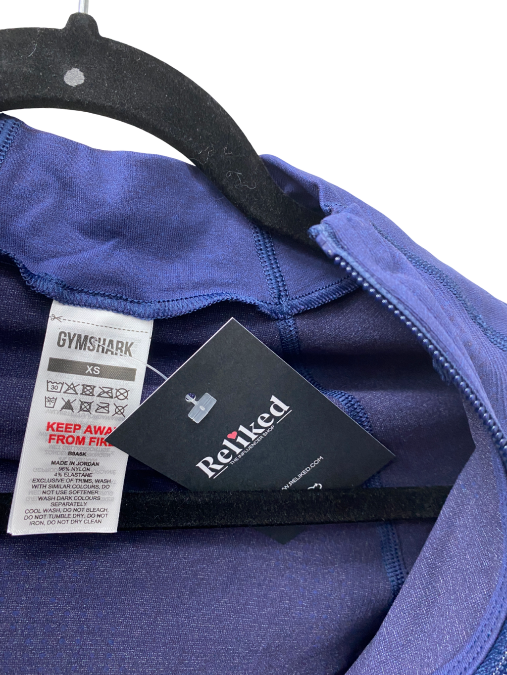 gymshark Blue Vital Seamless Tight Tracktop UK XS