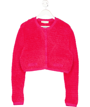 Magda Butrym Pink Chenille Crochet Blazer In Fuchsia Fr34 UK 6