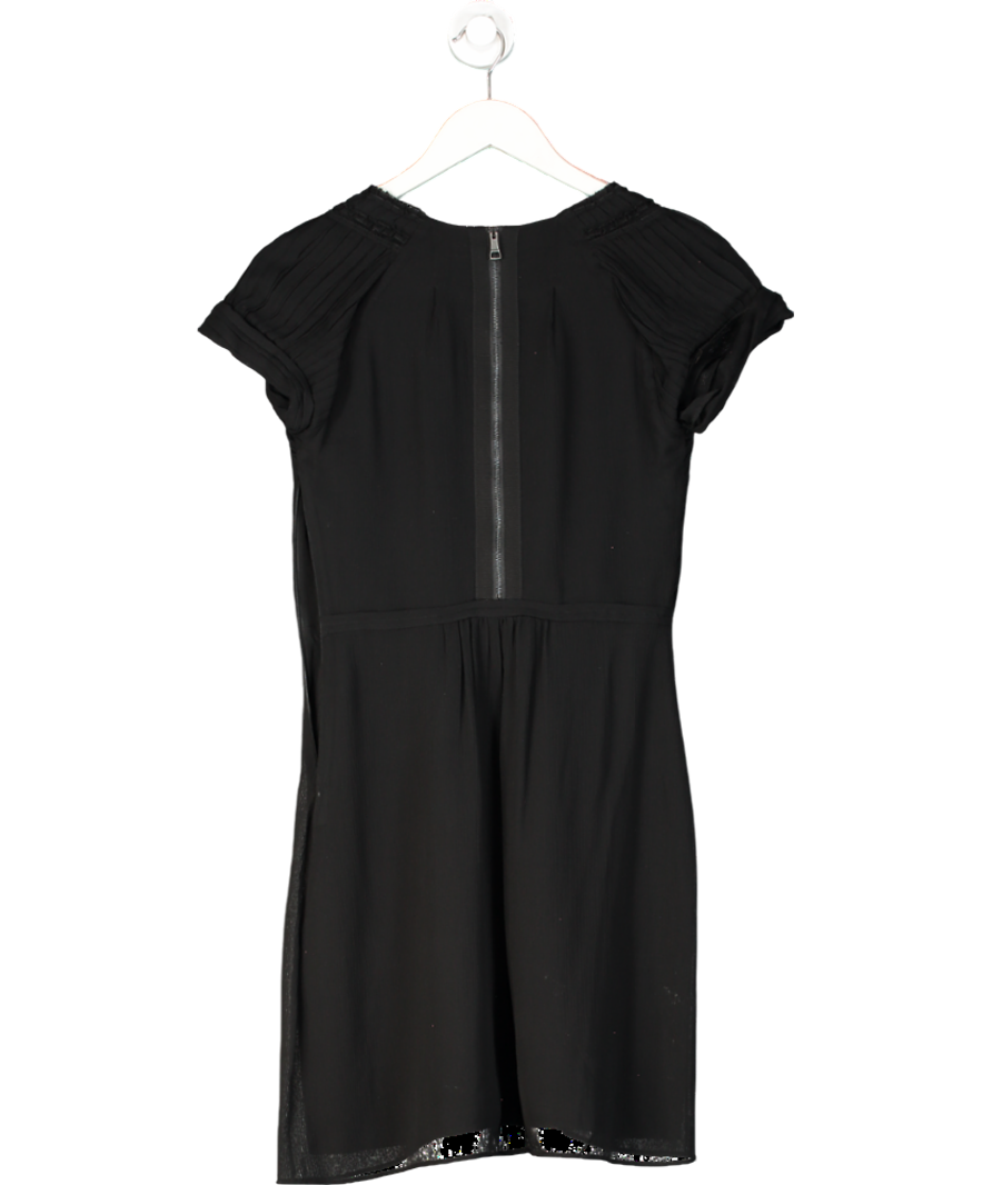 Burberry Brit Black Moya V-Neck Silk Mini Dress UK 6