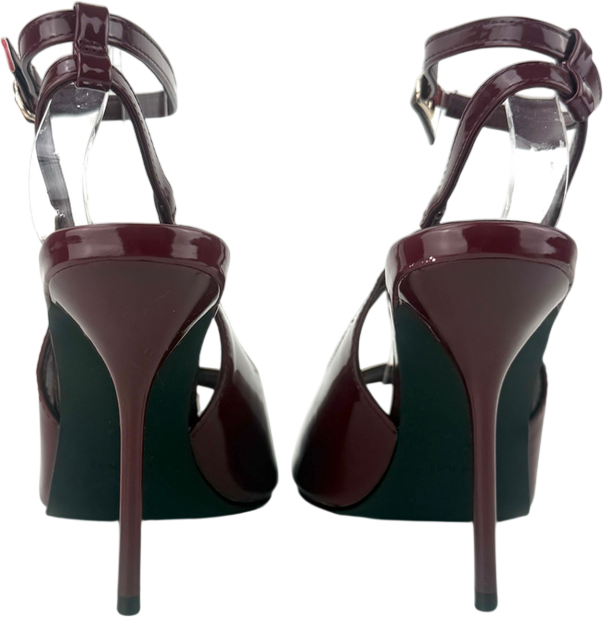 SIMMI Red Theodoric High Heeled Sandals Burgundy UK 4 EU 37 👠