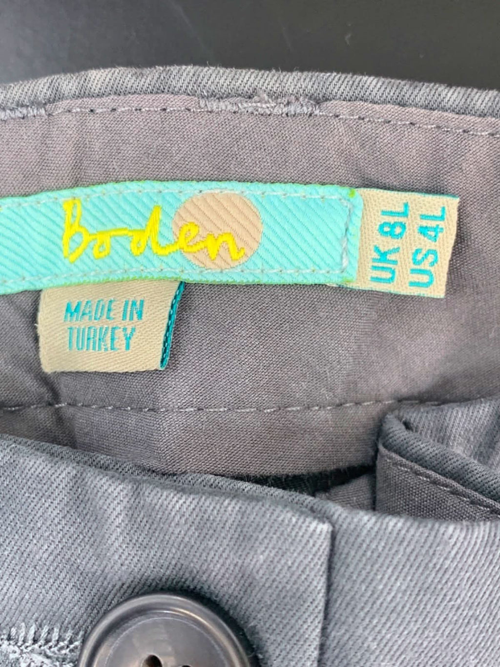 Boden Navy Blue Chinos Trousers Size 8L