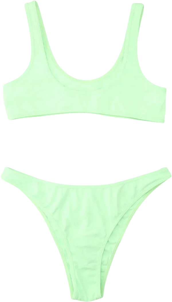 REINA OLGA 2-piece Neon Green Coolio Bikni Set Sz3 UK M/L
