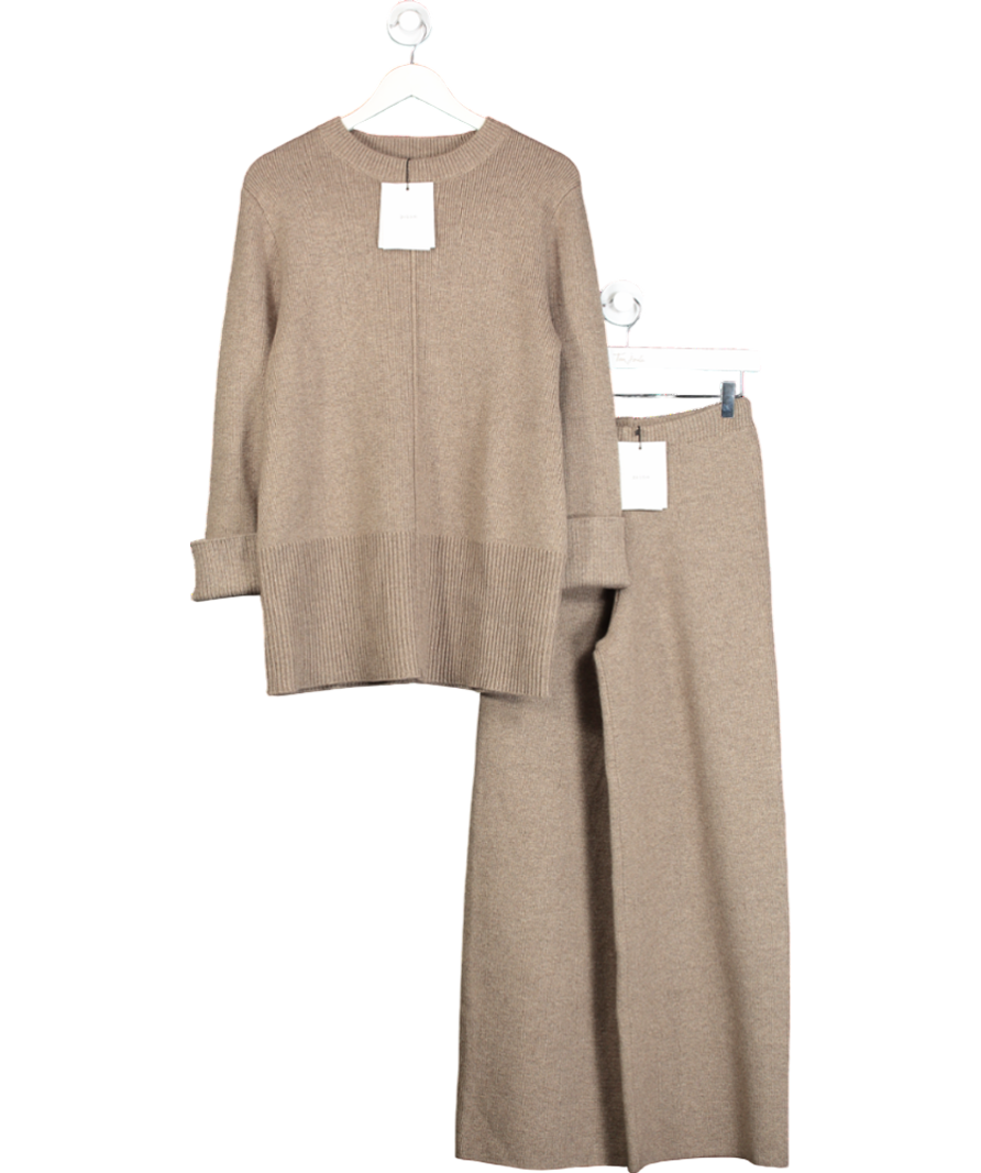 DISSH Brown Clemence Chocolate Marl Knit Jumper And Knit Pants UK XS