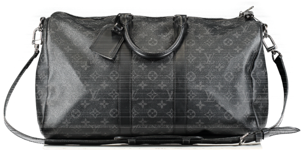 Louis Vuitton Black Keepall Bandoulière 45 Weekend Bag