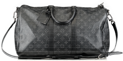 Louis Vuitton Black Keepall Bandoulière 45 Weekend Bag