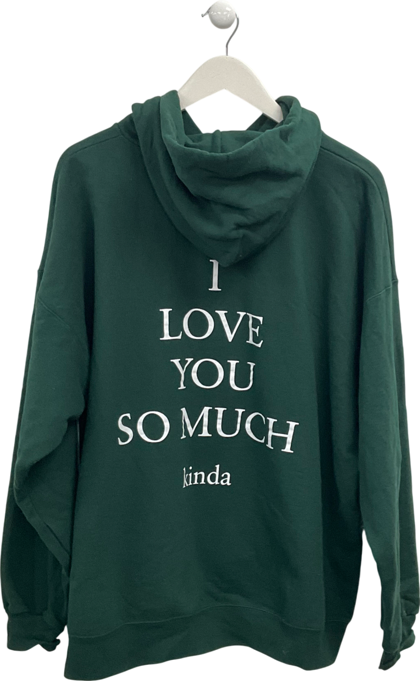 Hanes Green I Love You So Much Hoodie UK XL