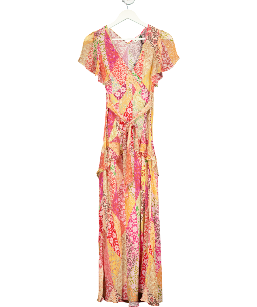 Rixo Silk Evie Floral Midi dress Dress UK 8