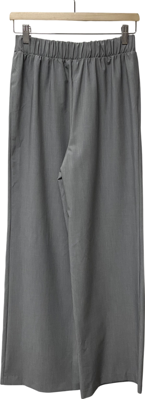 New Look Grey Marl High Waist Tailored Wide Leg Trousers UK 8