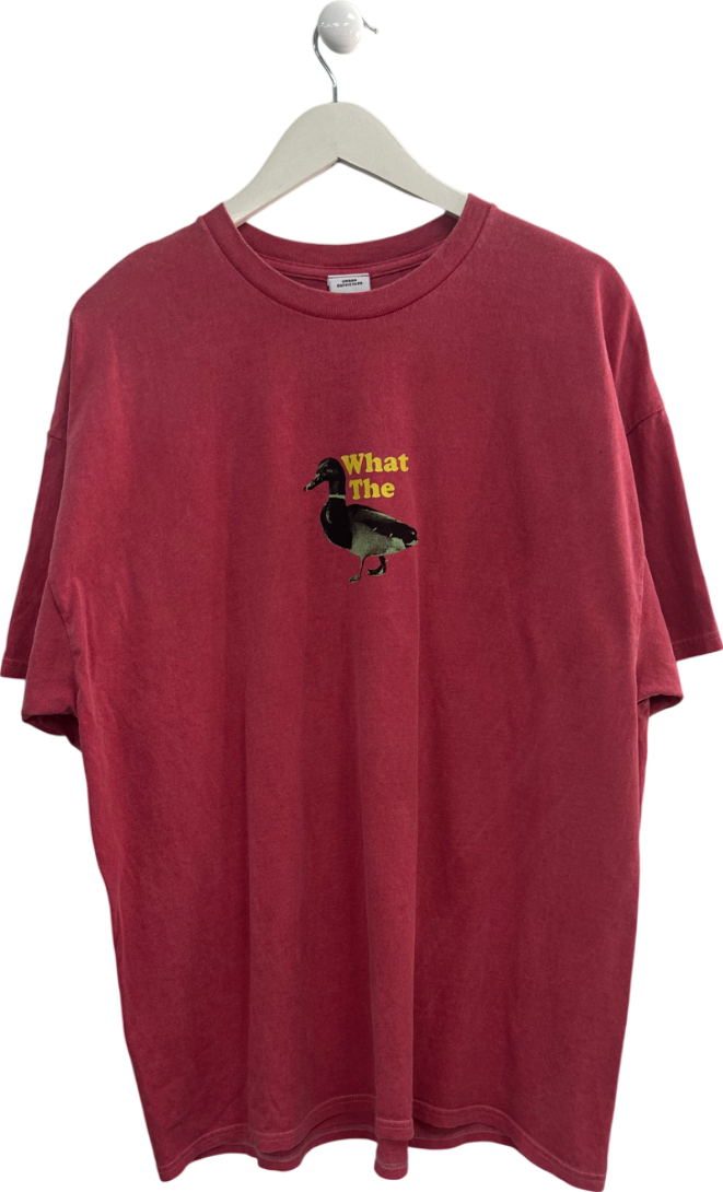 Urban Outfitters Pink Uo Red What The Duck T-shirt UK L