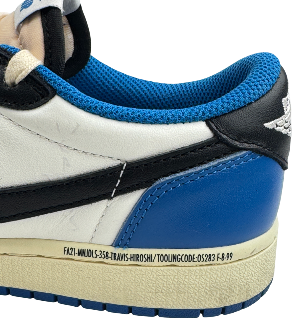 Nike White Jordan 1 Retro Low Og Sp Fragment X Travis Scott - White/blue/black UK 5.5 EU 38.5 👠