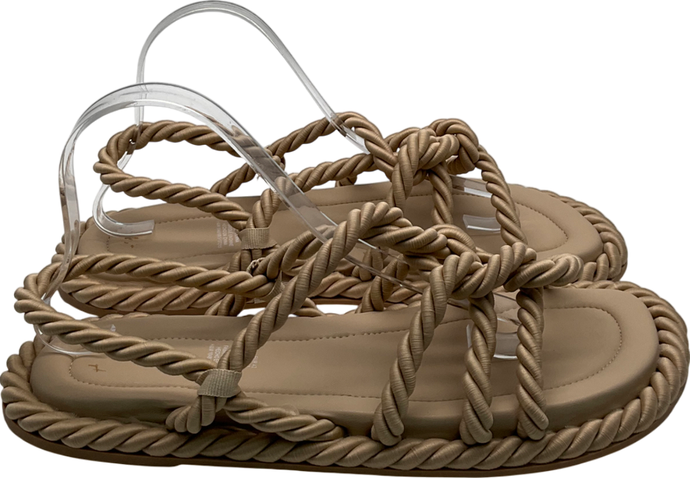 H&M Beige Rope Effect Sandals UK 9 EU 42 👠