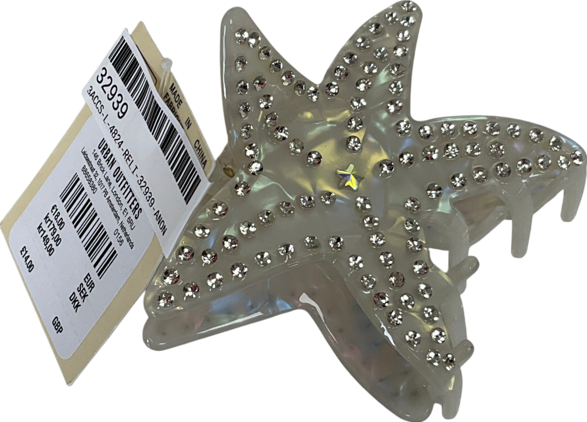Urban Outfitters Cream Star Claw Clip One Size