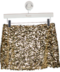 White Fox Metallic Stepping Out In Style Sequin Mini Skirt UK S