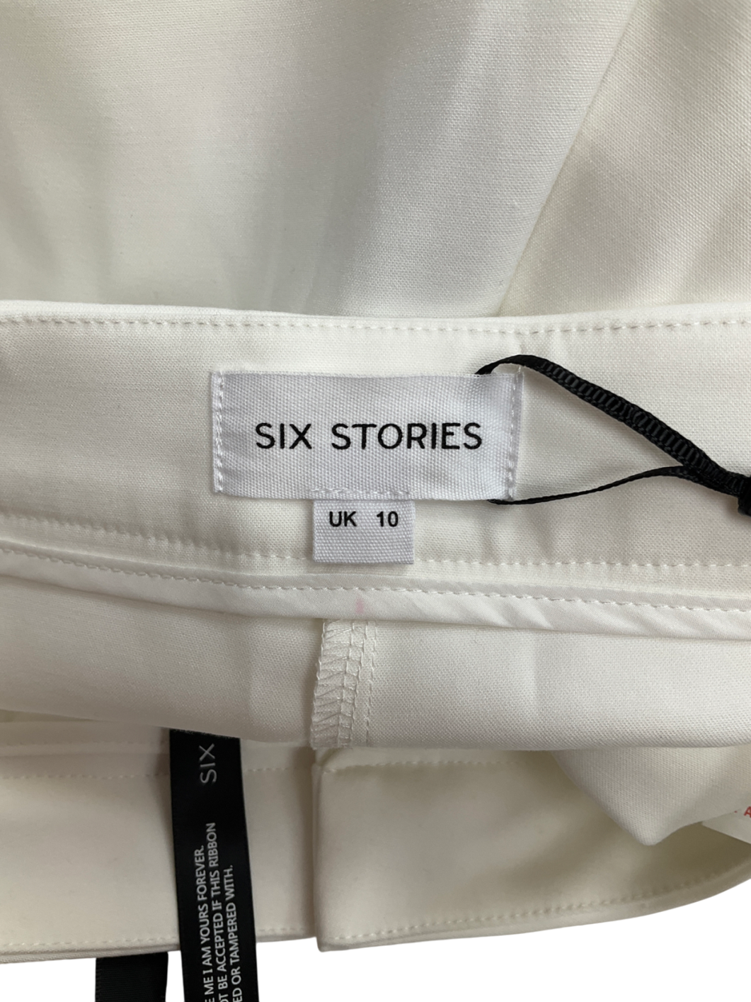 six stories Cream Pleated Wide Leg Trousers UK 10