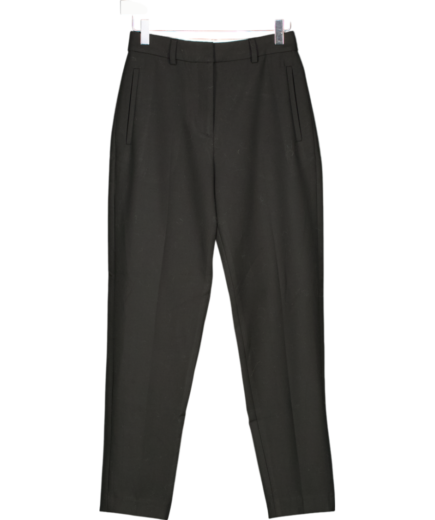 Karen Millen Black Petite Fit Compact Stretch Tailored Straight Leg Trouser UK 6