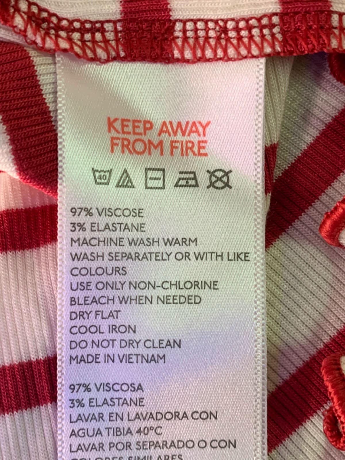 Anthropologie Out From Under Red and White Striped Lounge Shorts UK S