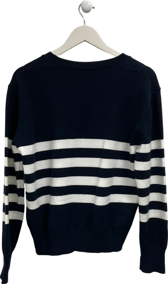 Cupshe Blue Striped Stokinette Pullover UK M