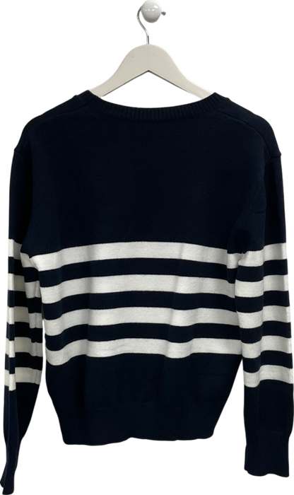 Cupshe Blue Striped Stokinette Pullover UK M