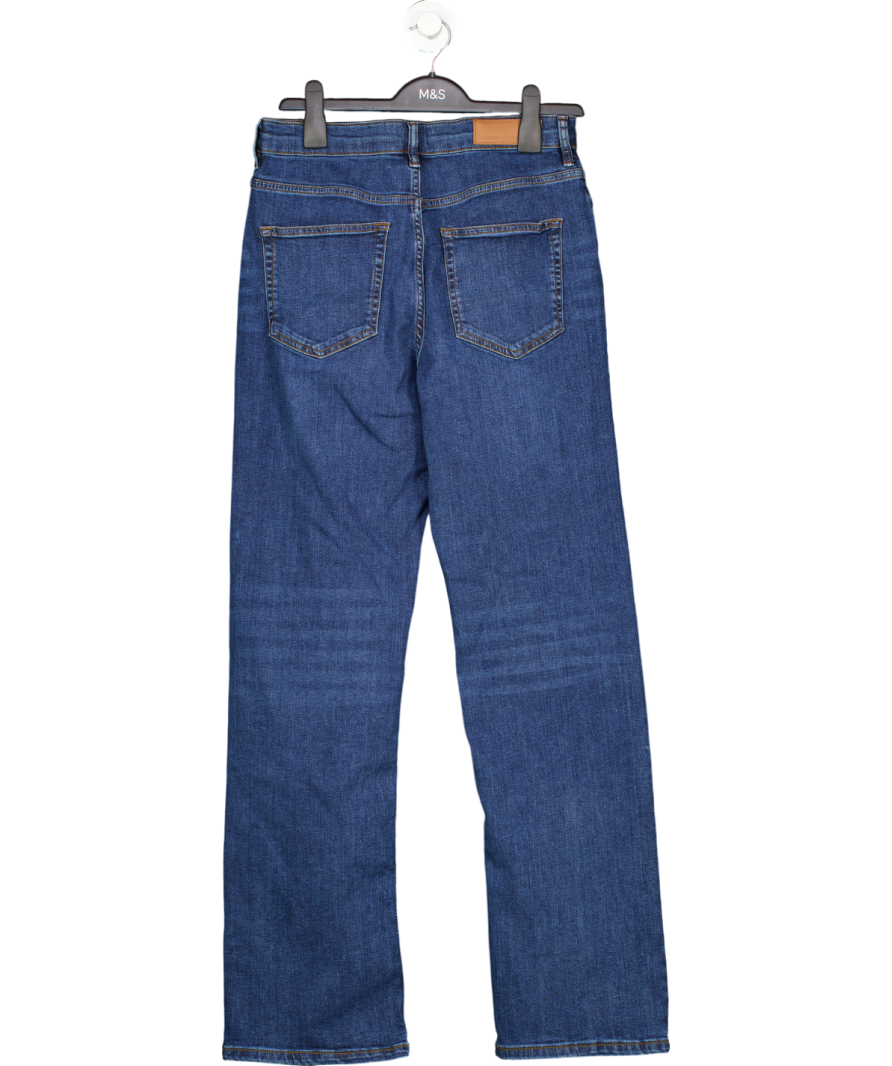 French Connection Blue High Waist Straight Leg Jeans UK 10