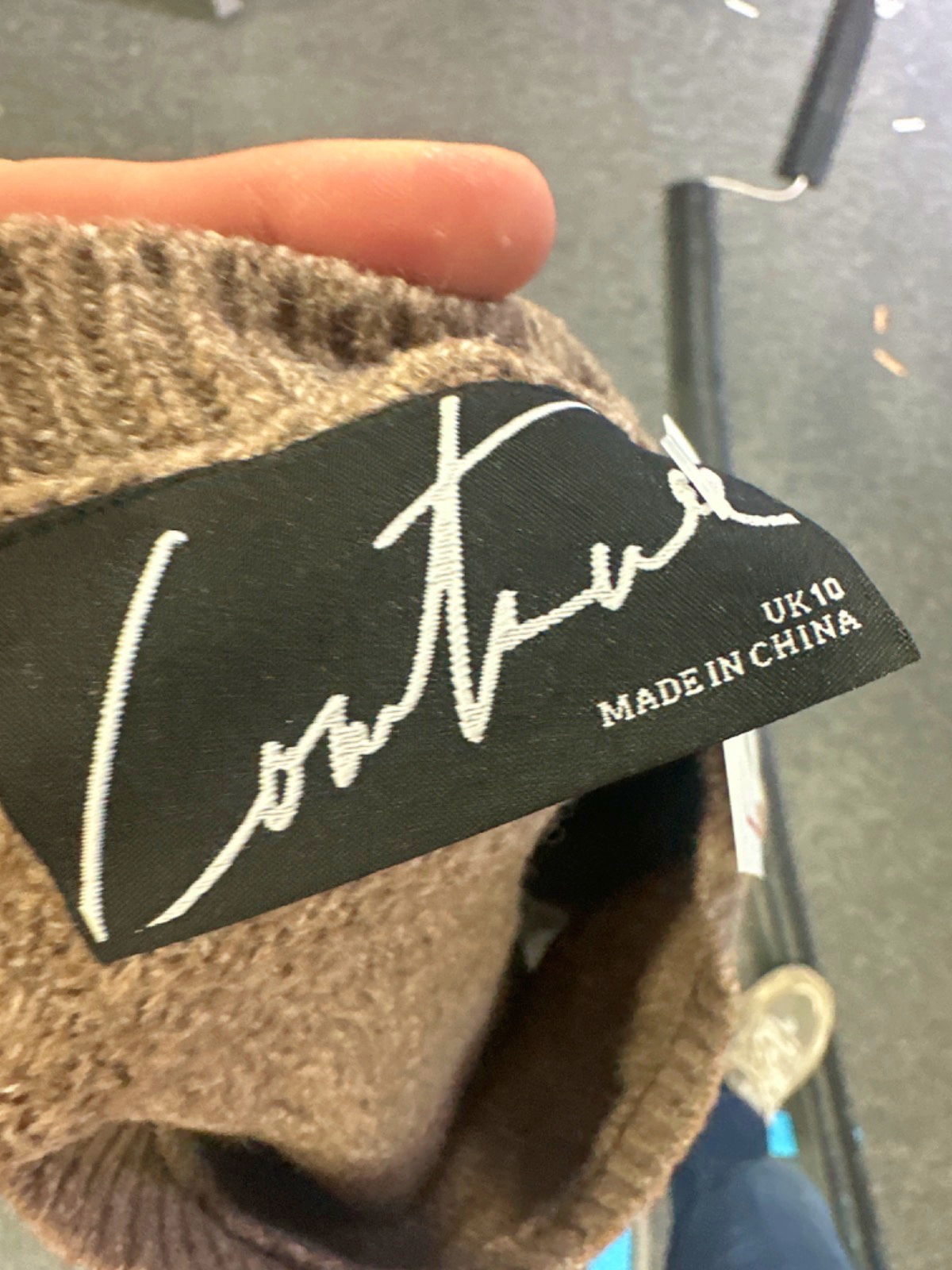 The Couture Club Brown Cropped Jumper UK 10