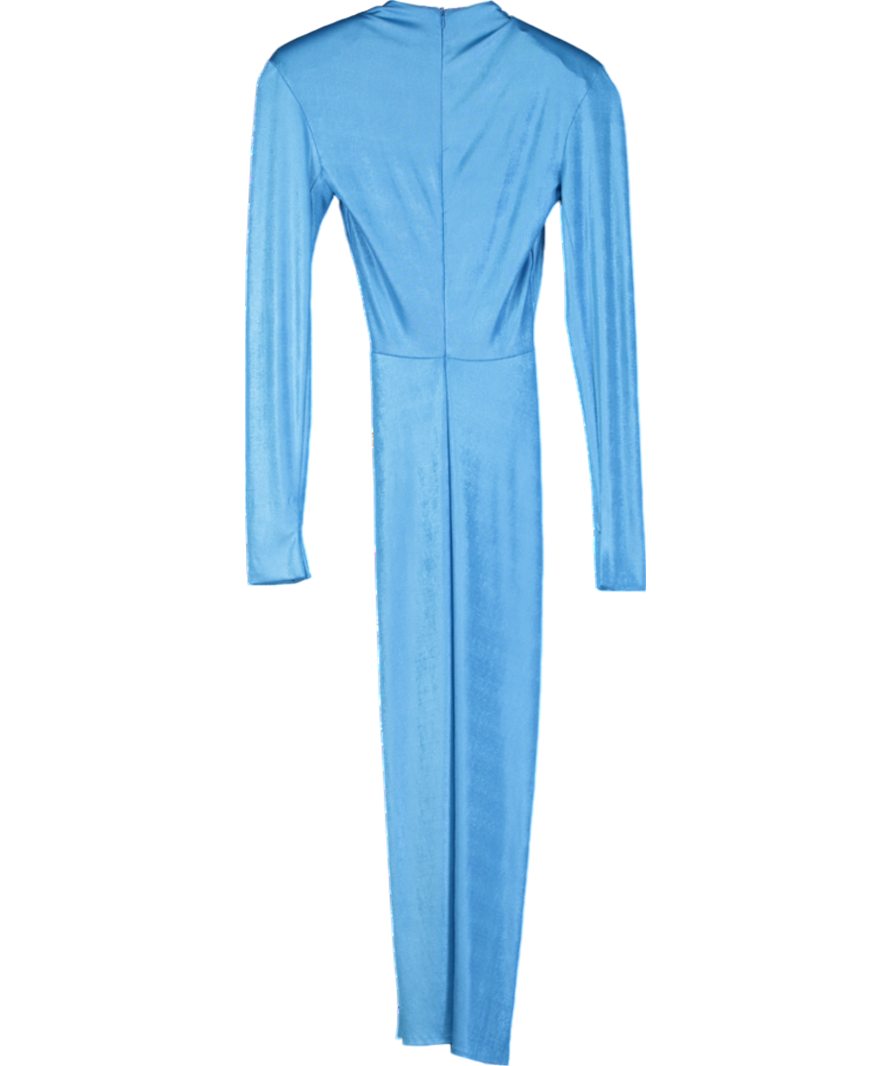 Aggi Adriana Blue Aster Midi Evening Dress UK XXS