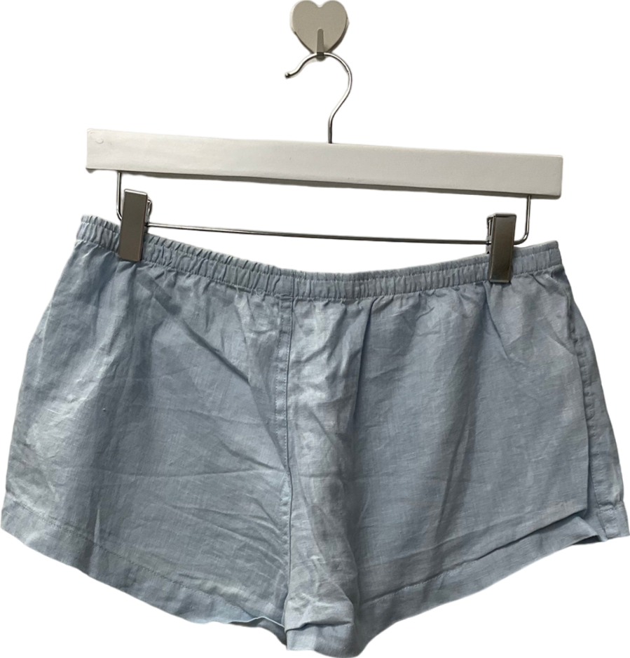 Brandy Melville Blue Linen Pyjamas Shorts one size