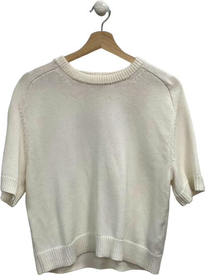 Abercrombie & Fitch White Knit Top UK S