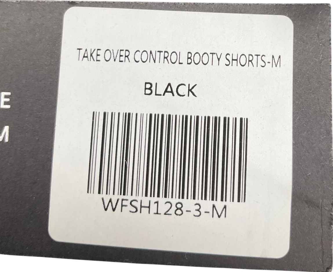 White Fox Black Take Over Control Booty Shorts UK M