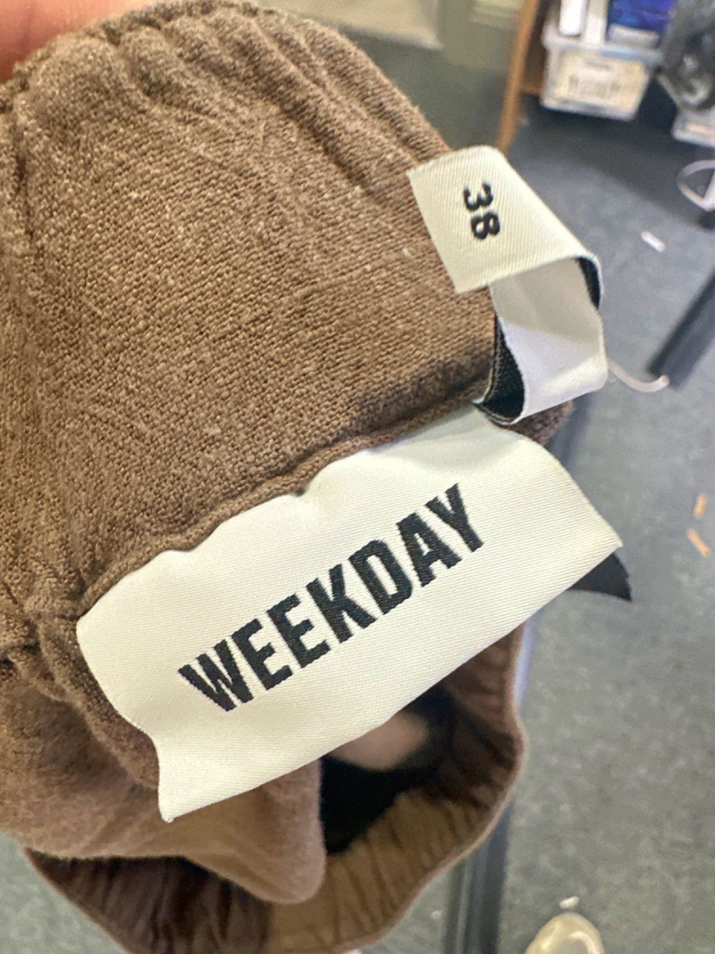 Weekday Brown Shorts UK 6