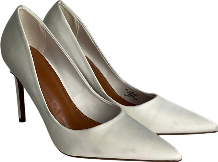 ASOS White Satin Pointed Heels UK 7 EU 40 👠