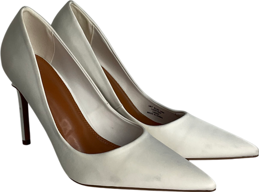 ASOS White Satin Pointed Heels UK 7 EU 40 👠