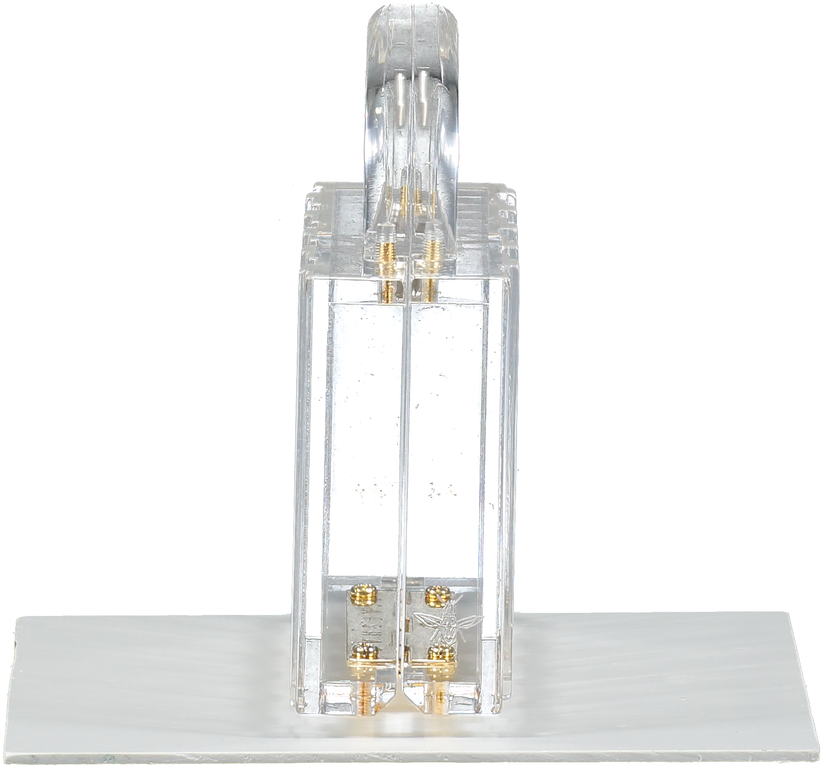 L'Afshar Metallic Lucite Pagoda (gold Hardware) Top Handle Box Bag One Size