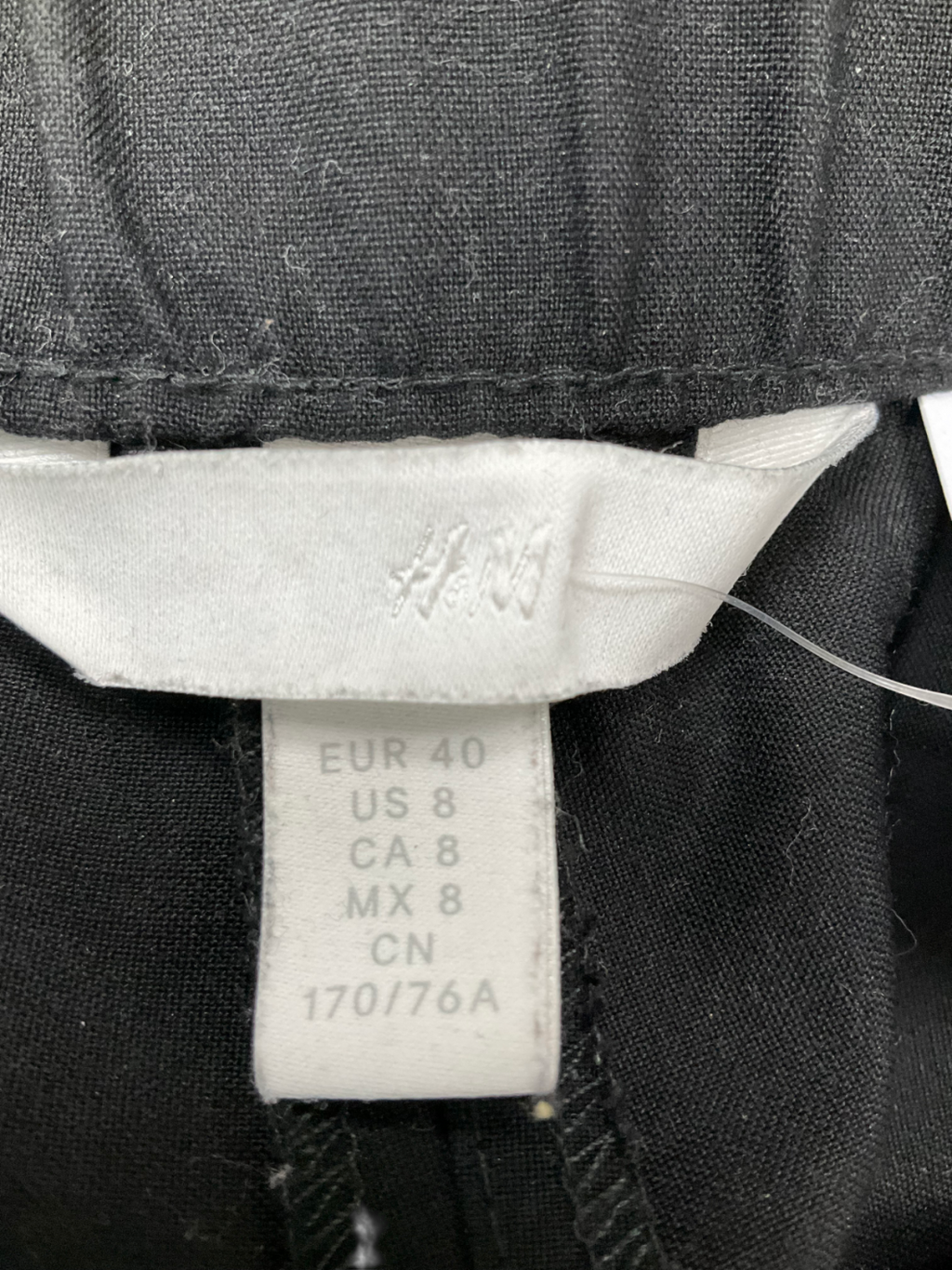 H&M Black Barrel Leg Trousers UK 12